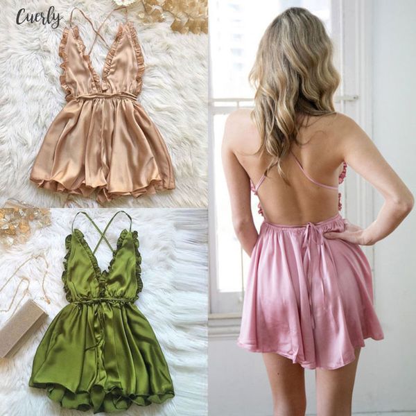 

women dress style floral backless underwear lace silk mini dress v neck baby doll off shoulder plus size dress, Black;gray