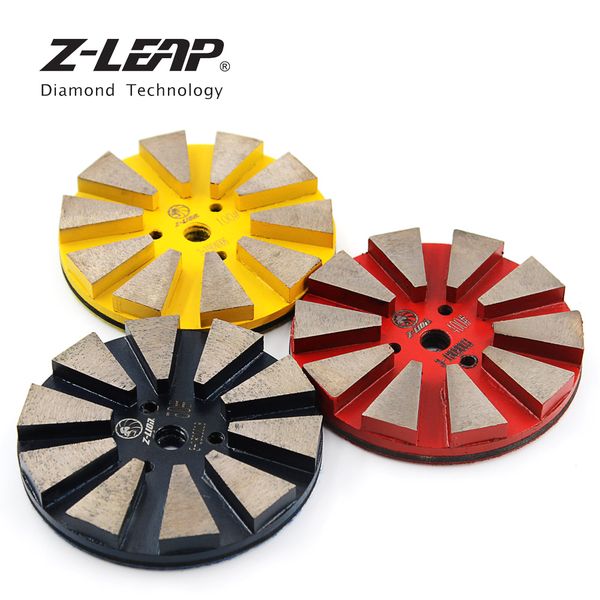 

z-leap 4" diamond polishing pad metal bond 105mm concrete granite marble grinding disc 8mm thick dry wet use for floor polisher