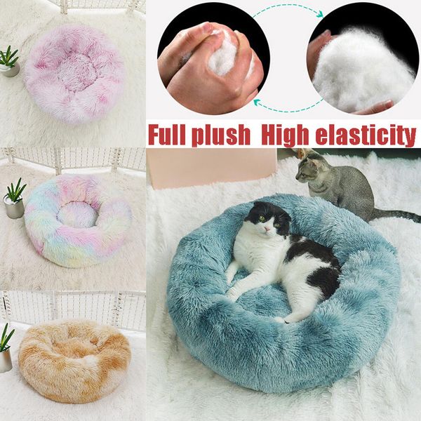 

soft warm round pet cat bed comfortable pet nest dog cat washable kennel easy to clean dog bed warm house for
