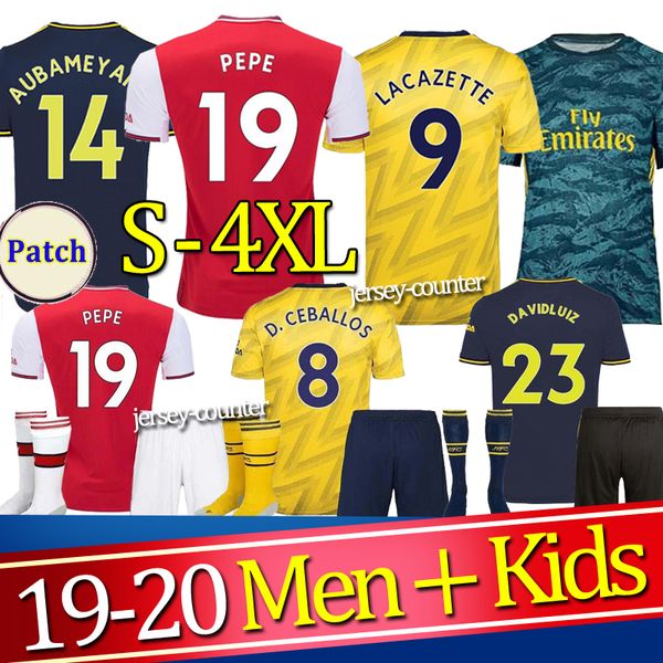 

nicolas 19 20 arsen man and kids soccer jersey pepe tierney ceballos henry football shirt 2019 2020 camiseta de futbol maillot de foot henry, Black;yellow