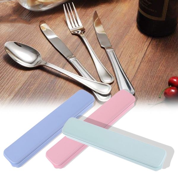 

portable storage box flatware tableware travel case stationery pens spoon fork