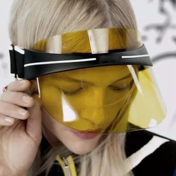 

New 2019 goggle club 1 brand ungla e fa hion un hat brand mirror wrap ungla e retro punk brand coating adumbral big len ungla e