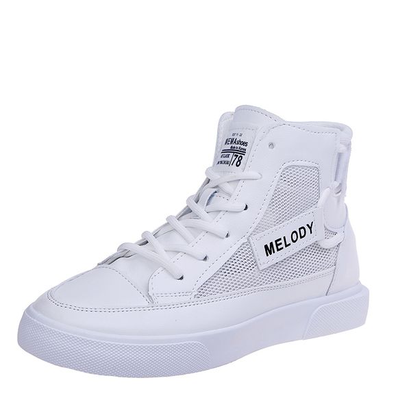 

women high chunky sneakers vulcanized dad shoes female 2020 new spring summer ladies breathable casual white board shoes, Black