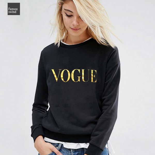 

корейский стиль зима новая мода regular vogue печати solid color женщины толстовки o шеи пуловер толстовка женский костюм, Black