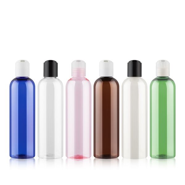 Bottiglia per campioni in plastica PET vuota per hotel da viaggio rosa/blu/marrone da 250 ml X 30, contenitore per lozione shampoo fiala in plastica per olio da 250 cc