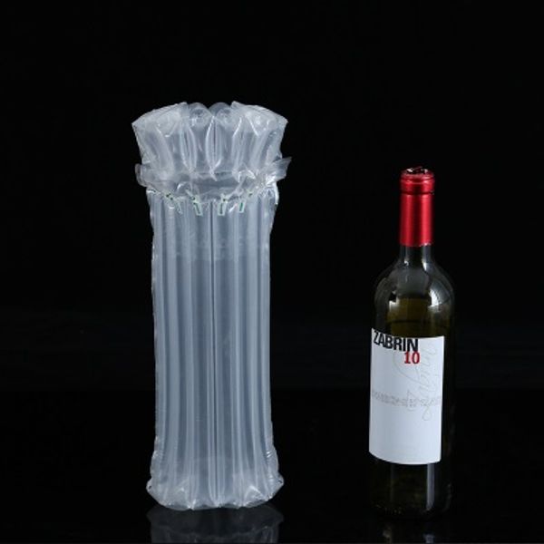 

100pcs PE Bag 32*8cm Air Dunnage Bag Air Filled Protective Wine bottle Wrap Inflatable Air Cushion Column Wrap Bags with a free pump