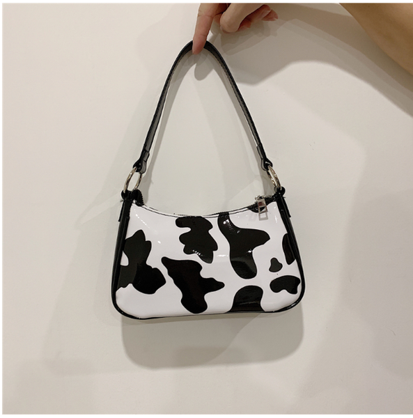 

fashion women's small bag baguette girl messenger shoulder bag patent zipper female vintage cute gejuu8