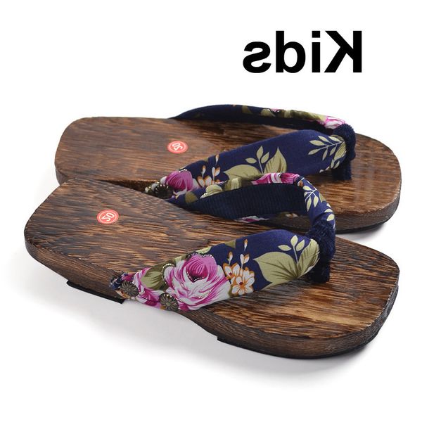 

newborn baby japanese traditional shoes kids boys girls wooden geta clogs naruto cosplay flip flops novelty chinese slippers, Black;grey