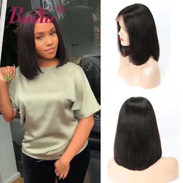 

короткие боб парик с ребенком волос человеческих волос фронта шнурка парики боб straight remy парик natural тертого 150% плотность бразильск, Black;brown