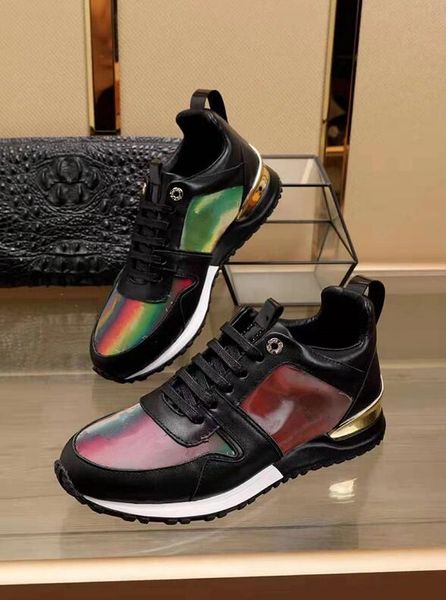 

2019 new luxembourg run away designer shoes monogram rainbow multicolor sneakers plus men causal, Black