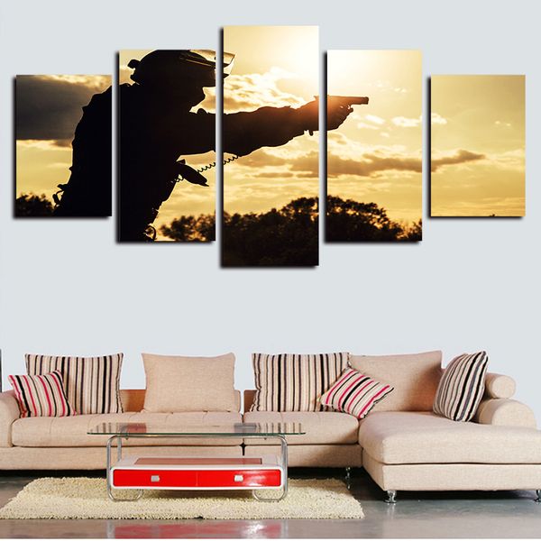 

5 panels special forces soldiers painting artworks giclee canvas wall art for home wall decor abstract poster canvas print oil painting