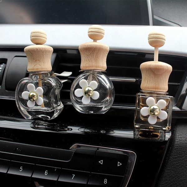 

car perfume clip for essential oils diffuser air freshener fragrance air vent outlet empty glass bottle car-styling