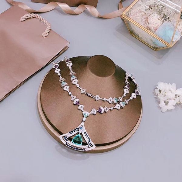 

designer fashion copper jewelry 3a cubic zirconia party necklace, Silver