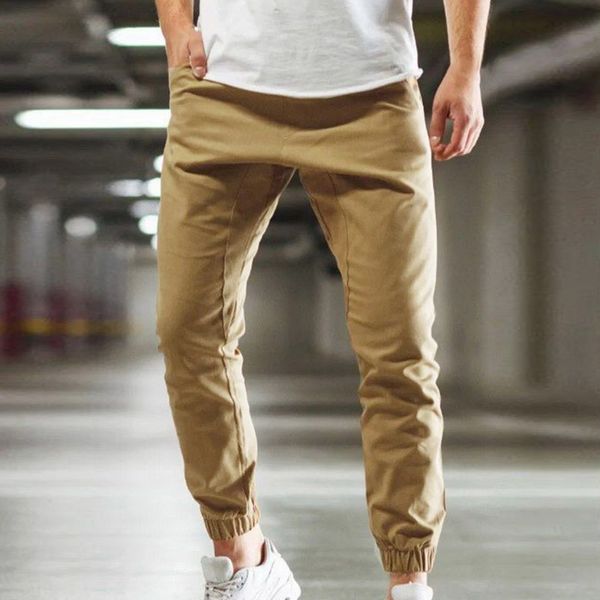 

solid men harem pants summer sports jogger men pants casual sweatpants fitness trackpants pockets trouser hombre cargo, Black