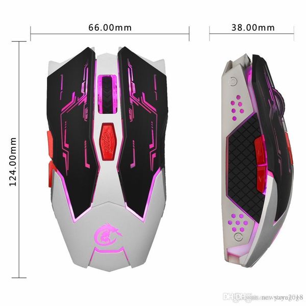 

retail #393 professional usb wired quick moving led light gaming mouse mice game peripherals with six buttons