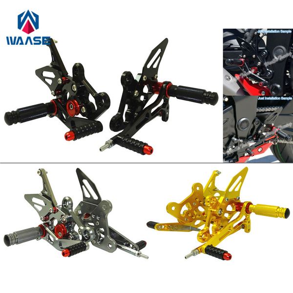 

waase for gsr750 2011 2012 2013 2014 2015 2016 2017 adjustable racing rider rearset shift rear sets foot rest pegs