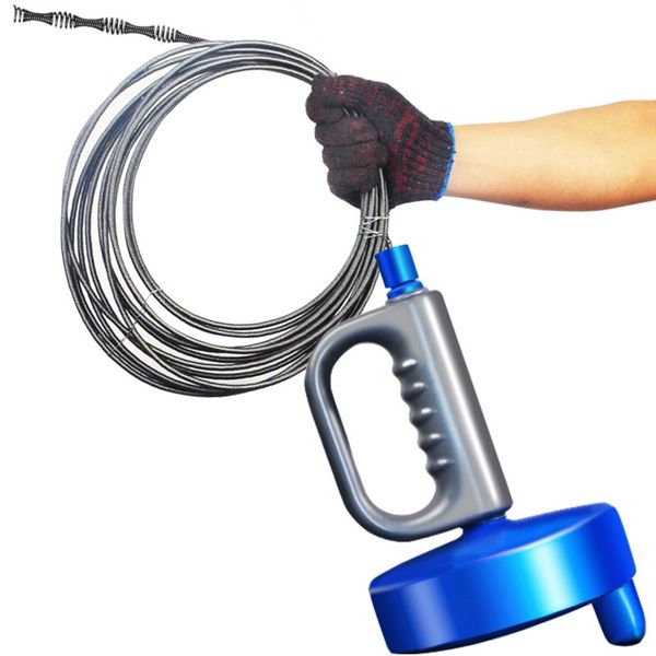 

kitchen toilet sewer blockage hand tool pipe dredger 5 -10 meters drains dredge pipes sewer sink cleaning clogs drain cleaner