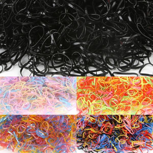 

children's rubber band rope accessories rubber band girls baby pull constantly colorful small hair ring does not hurt hair rope, Slivery;white