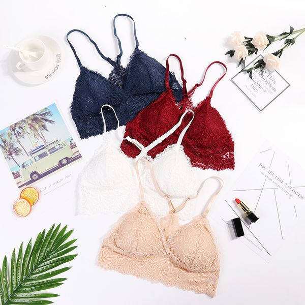 

women underwears wire bra bras for women thin cotton lace black white y line straps  closure bras for women, Red;black