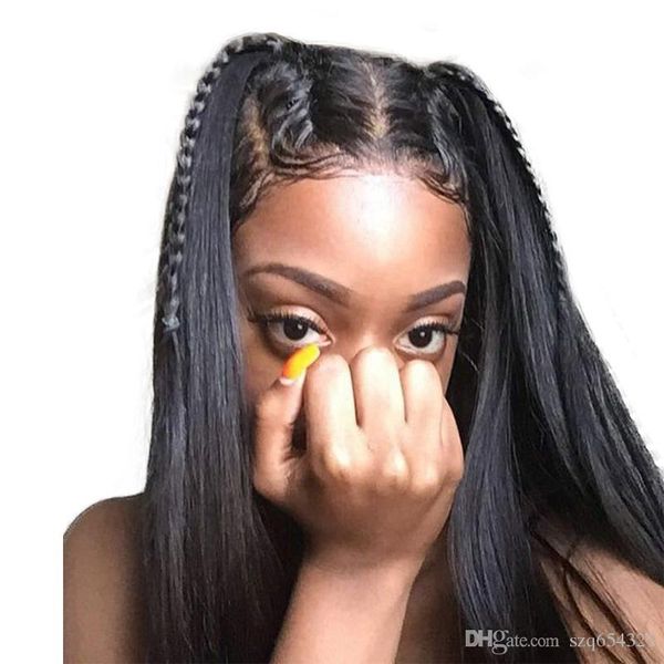 

straight 13x6 lace front human hair wigs for women 150% density bob brazilian lace frontal wig glueless black remy