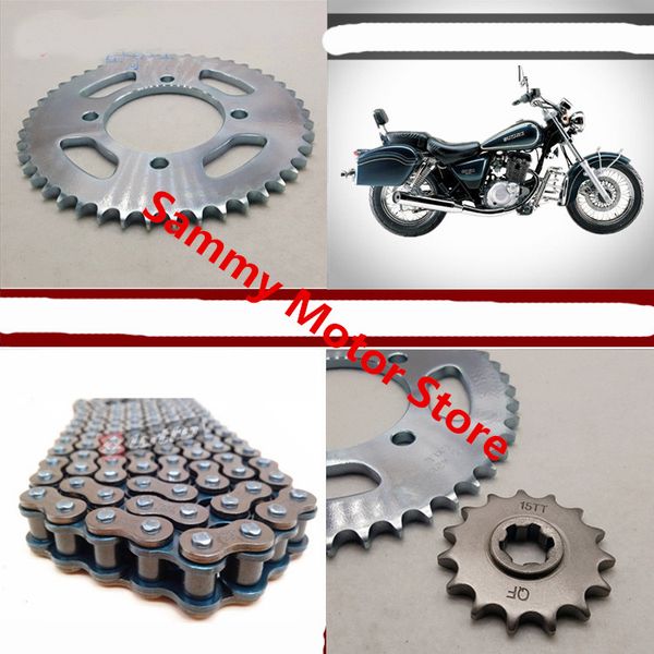 

qs150-b gz150 roller motorcycle chain with 43t/46t 15t front rear sprockets