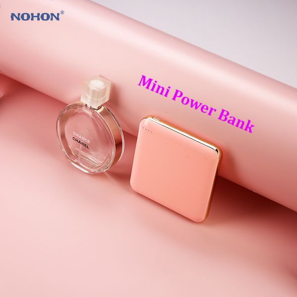 

nohon mini power bank for iphone 11 pro max xr xs huawei xiaomi samsung 2 usb external battery portable charging powerbank
