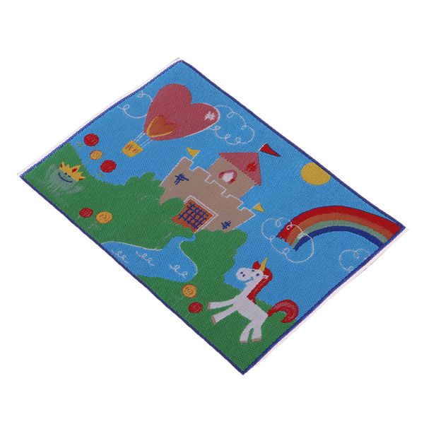 

1/12 кукольный домик миниатюрный ковер замок мечты ковер вышивка ткань коврик