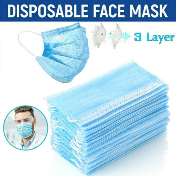 

fast delivery 3-layer mask face mouth masks non woven disposable anti-dust meltblown cloth masks earloops masks