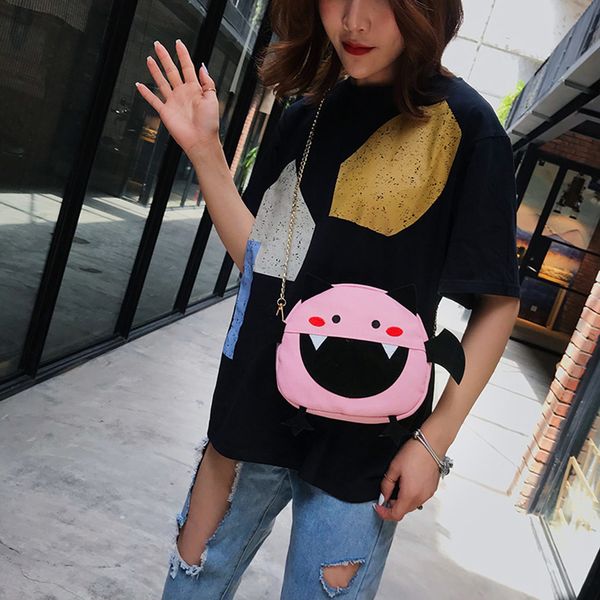 

shoulder bag women's cartoon devil crossbody bag bolsos mujer de marca famosa 2019 chic shoulder phone change #15