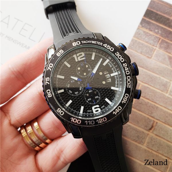 

2019 luxury leather women's brand quartz watch men's full-featured watch automatic sports calendar quality is super good, Slivery;brown