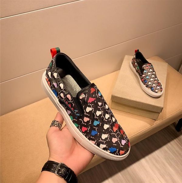 

original single designer g shoes men luxury leather soft and comfortable casual trainer shoes 38-44, Black