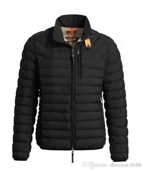 

men winter jassen outerwear goose down jacket coat lightweight thermal jackets, Black