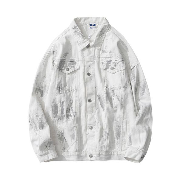 

reflective denim jackets men turn-down collar streetwear men's jackets jeans jacket man, Black;brown