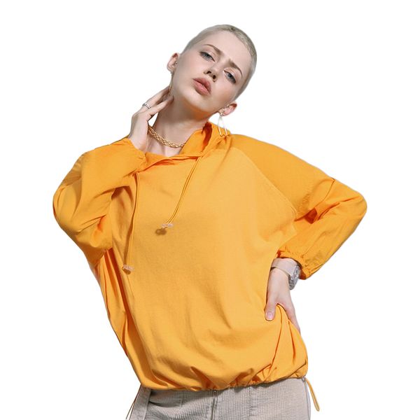 

spring autumn women loose cotton hoodies coat casual lady long sleeve hooded pullover solid color outerwear, Black