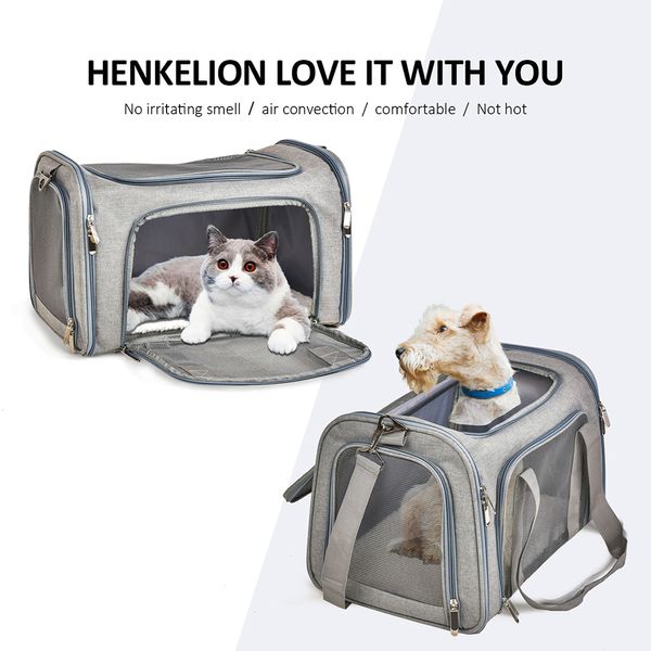 Sacos de transporte de cães portátil pet mochila mensageiro gato portador de saída pequeno cão saco de viagem lado macio respirável mesh255e