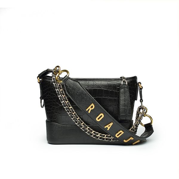 

2019 new genuine leather ladies bag ladies shoulder bag fashion messenger crocodile pattern handbag stray