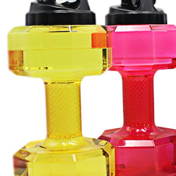 

large water bottle outdoor sports bottle 2.2 liter petg dumbbell sport running fitness exercise fitness shake weight