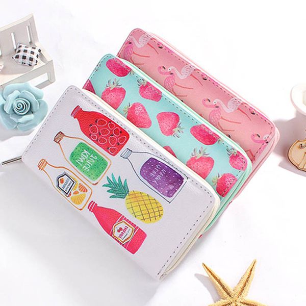 

women long purse pu leather cartoon pattern wallet coin pouch lady girl clutch money bag bvn66