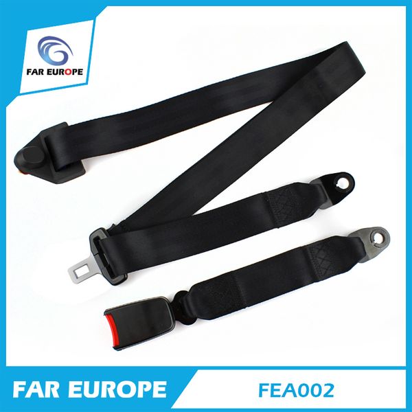 

universal static 3-point safety seat belt black car safety belt fea002