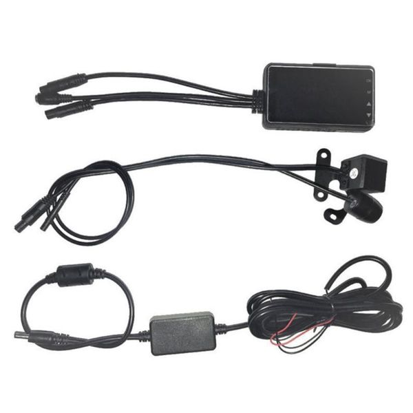 

двойной объектив широкоугольный вождения мотоцикла практичный тире cam dvr жк-дисплей приборной панели ночного видения простая установка гра