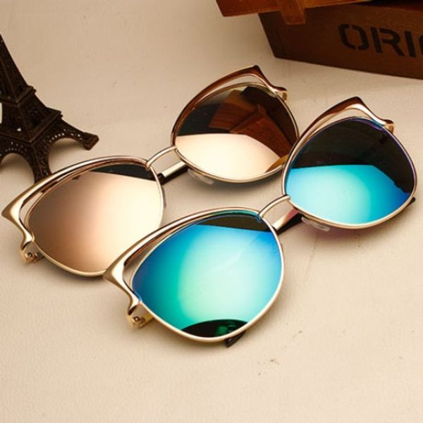 

2018 new vintage cat eye sunglasses mirror retro fashion vintage brand sun glasses for women, White;black