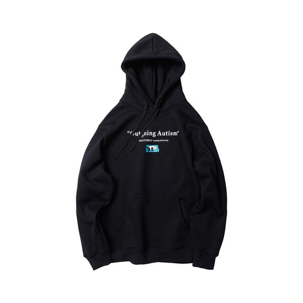 

100% cotton men hoodies sweatshirts w2070, Black