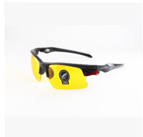 

sports sunglasses men glasses fishing glasses for male yellow night vision ride outdoor wind proof 3106, White;black