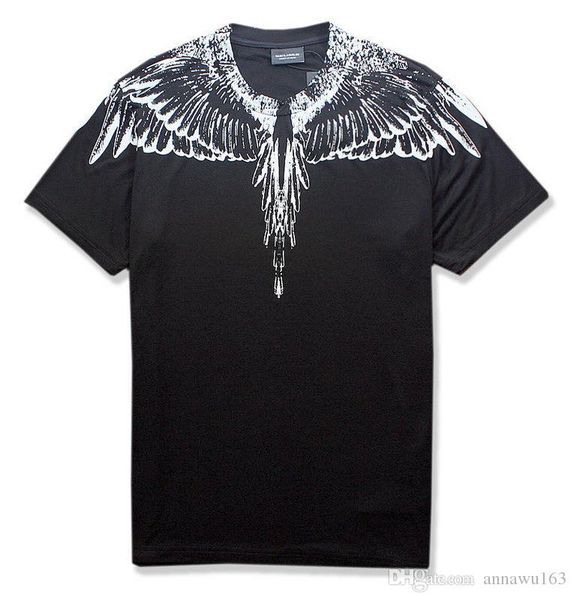 

лето новых европейских и американских тенденции мужчин и женщин вскользь хлопка крылья feather короткий рукав футболка оптом, White;black