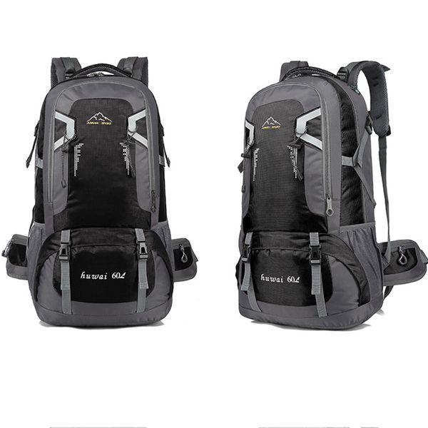 

60l 2019 waterproof men's backpack outdoor hiking travel sport travel backpack male reflective strip camping nylon pack