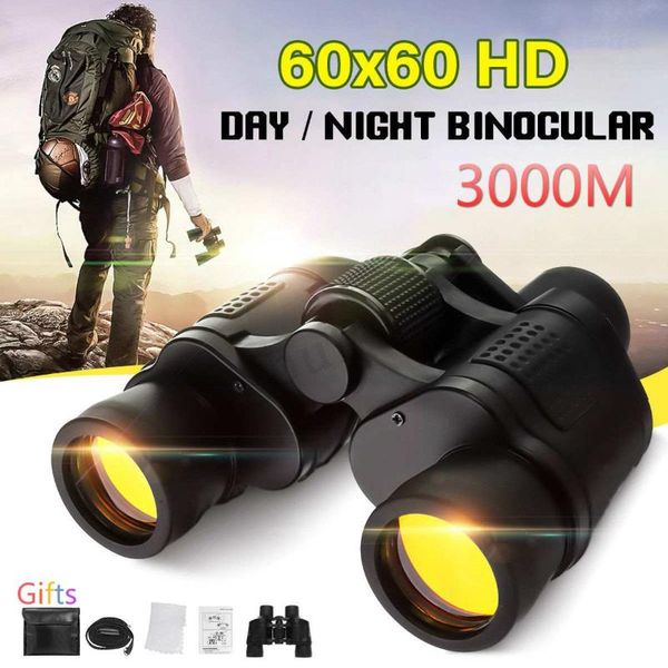 

60x60 binoculars hd telescope high clarity 3000m for outdoor hunting high power optical night vision binocular fixed zoom