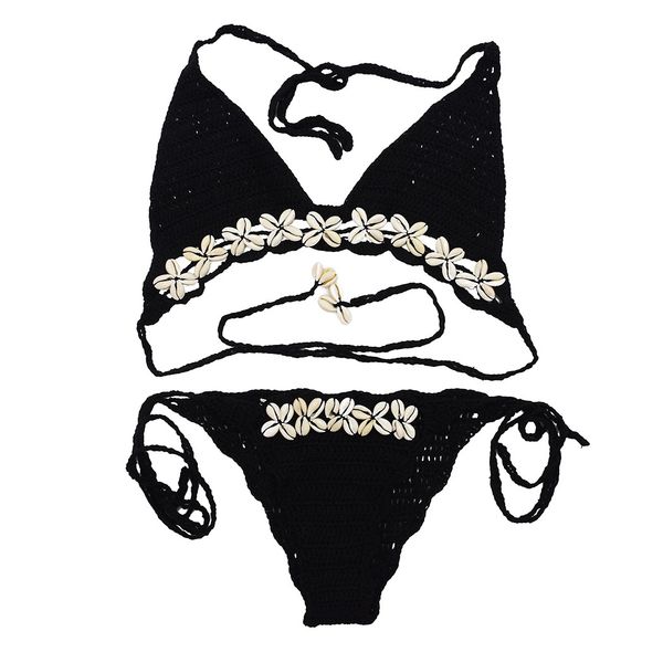 

bikini women's fashion swimsuit beach party knit small shell bikini women jewelry gift, Silver