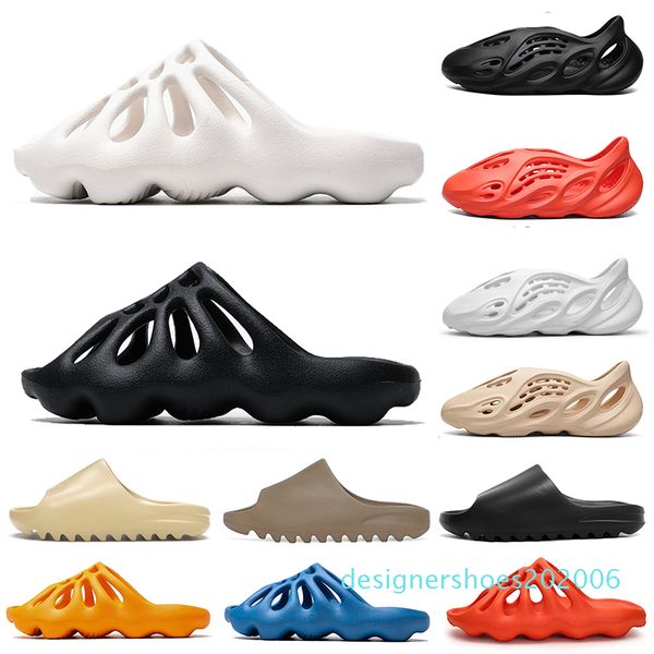 

mens women kanye west sandal slides kids slippers 450 foam runner desert sand resin beach women men fashion slides slipper 29-45 d06, Black