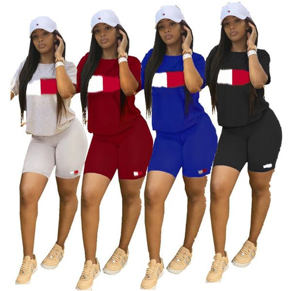 

Women tm letter hort et de igner hort leeve track uit t hirt hort body uit port weat hirt brand port wear 2 piece outfit a52108