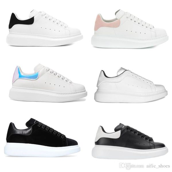 

27 colors designer shoes reflective white platform sneakers black suede 100% leather white trainers for men women flat casual shoes
